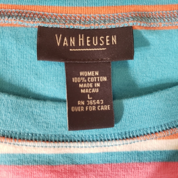 VanHeusen Ladies striped Tee size Large - Picture 4 of 6